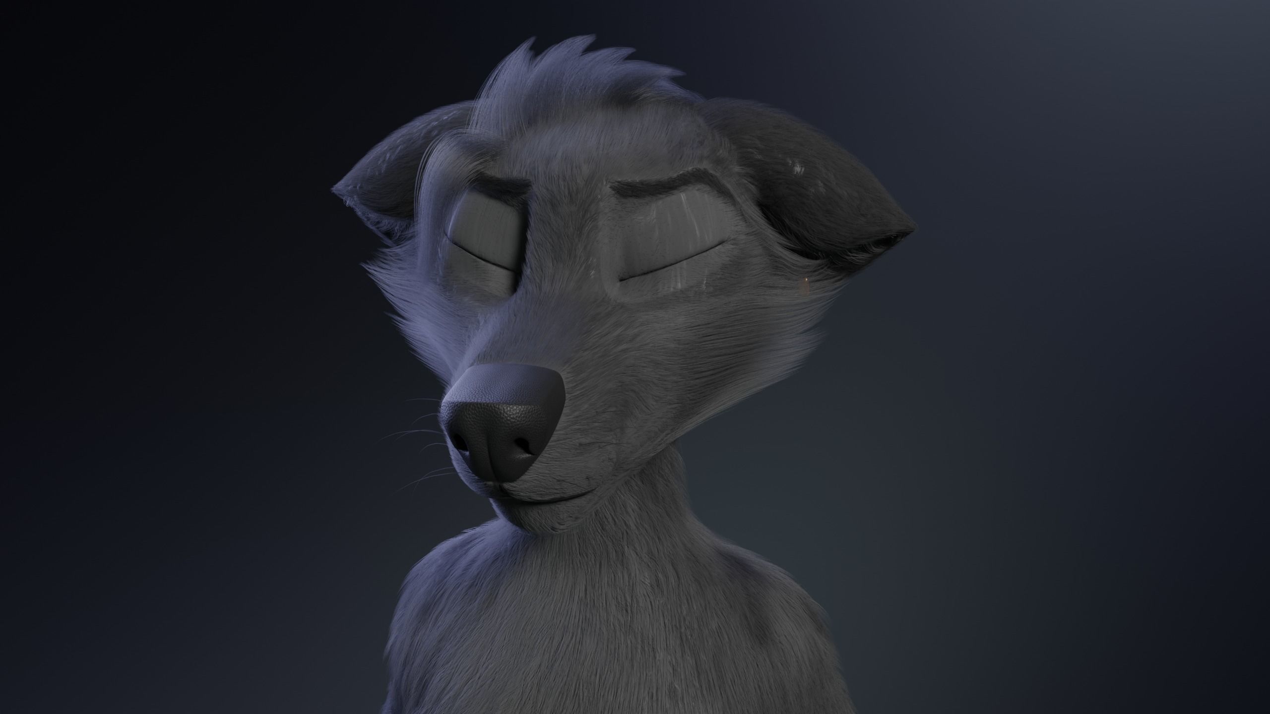 Fenrir Anthro Wolf 3D model_41