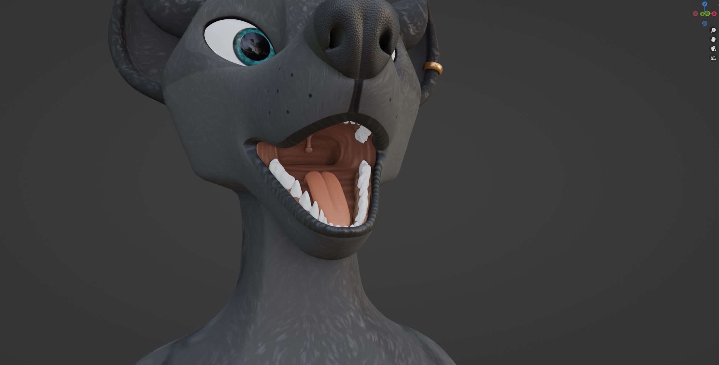 Fenrir Anthro Wolf 3D model_98