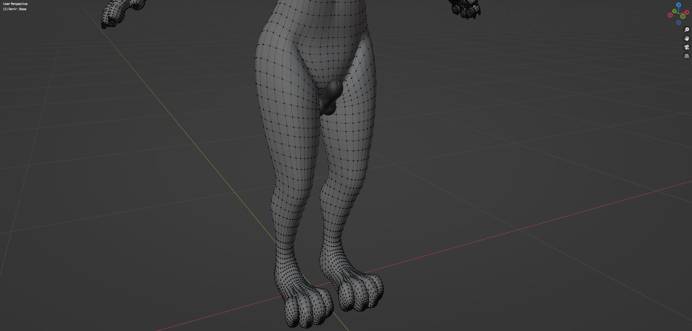 Fenrir Anthro Wolf 3D model_76