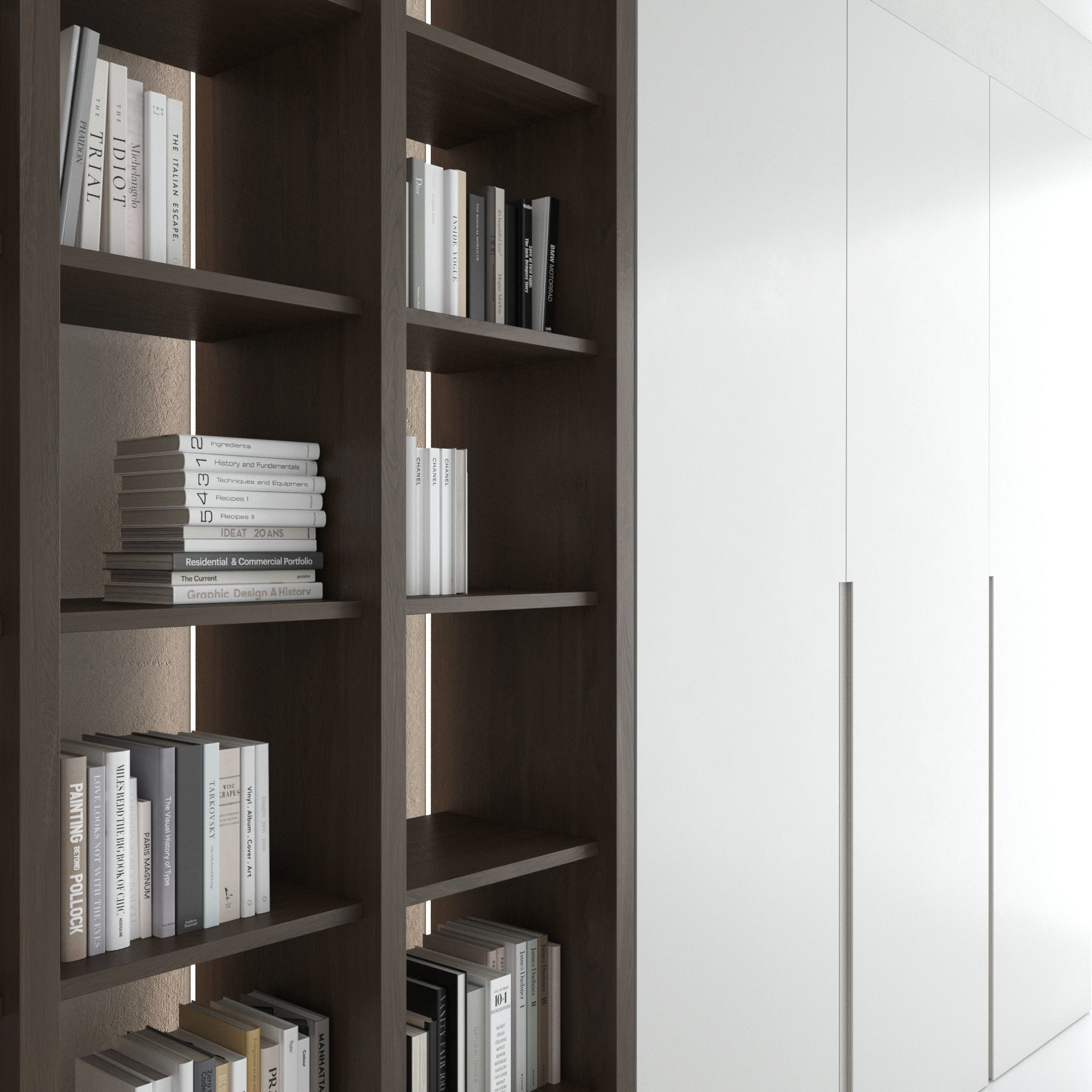 Bookcase set 03 3D model_2