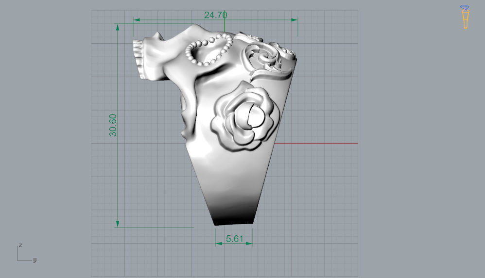 Skull Ring NO9 3D print model_4