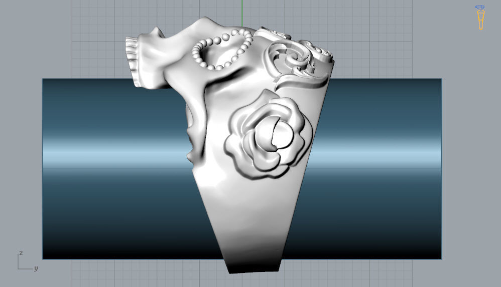 Skull Ring NO9 3D print model_7