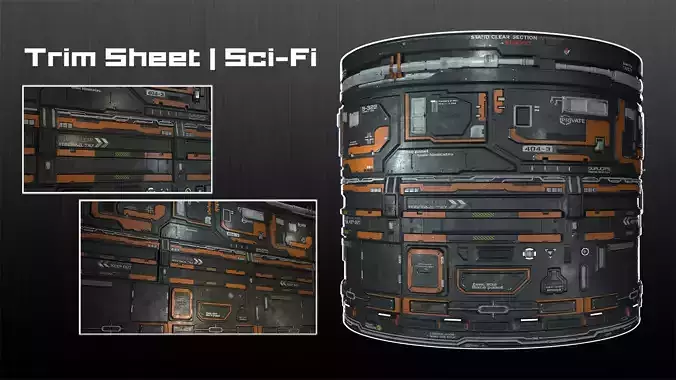 Trim Sheet  Sci-Fi  Environment