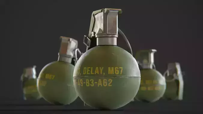 M67 Grenade Low-poly 3D model