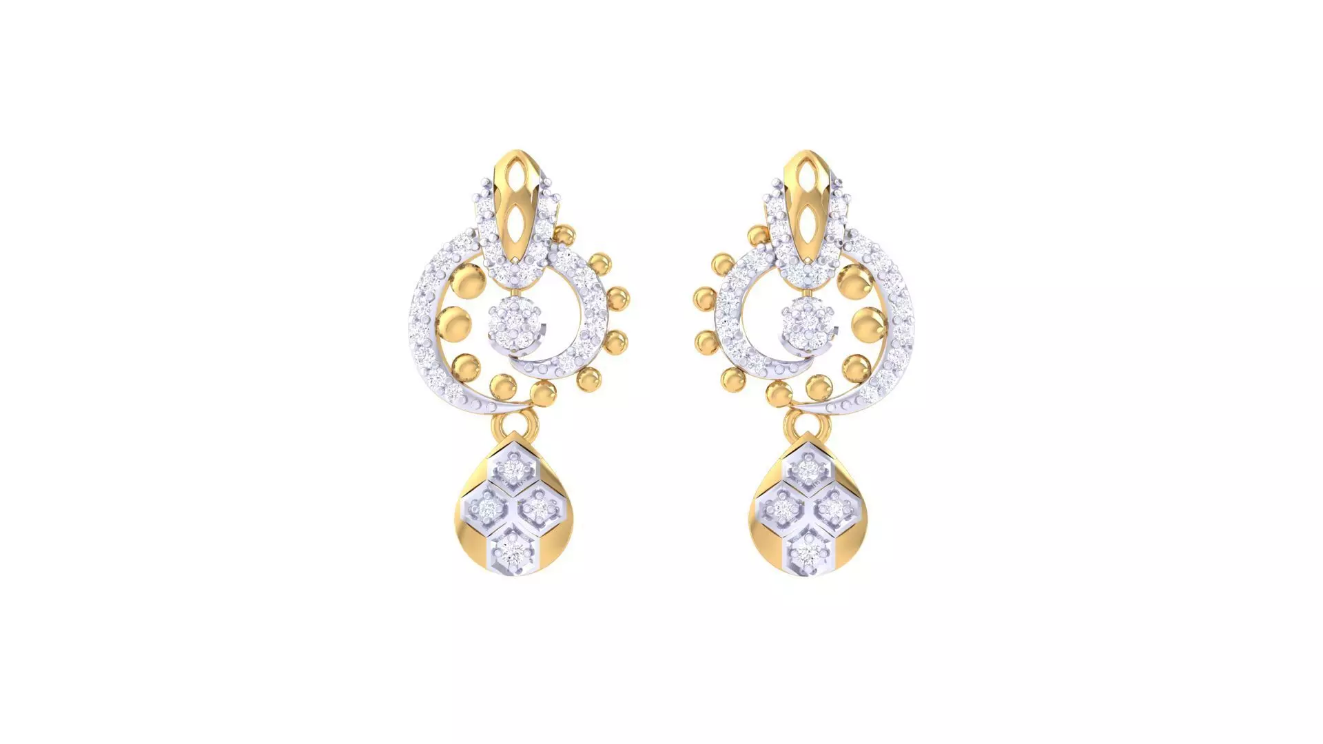 Studs Earrings - 44 3D print model_0