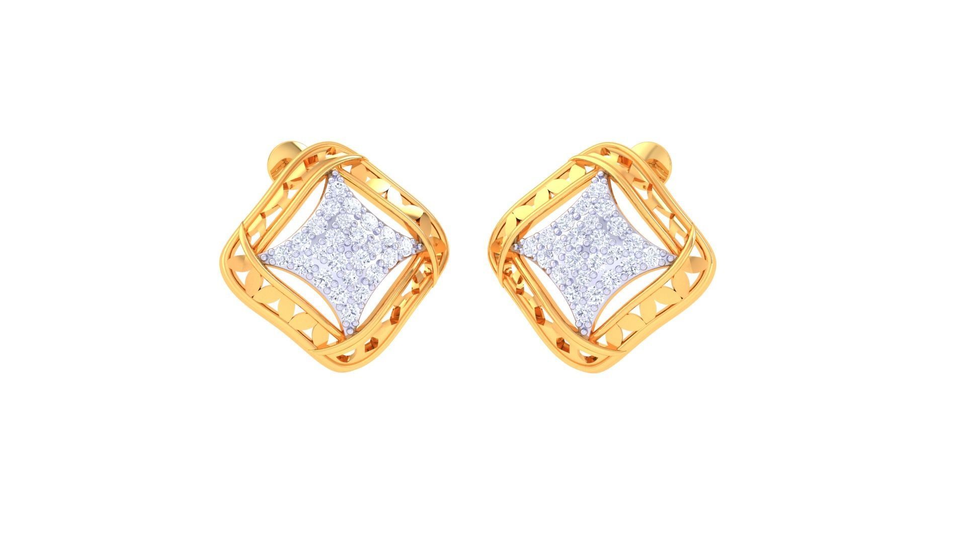 Studs Earrings - 11 3D print model_1