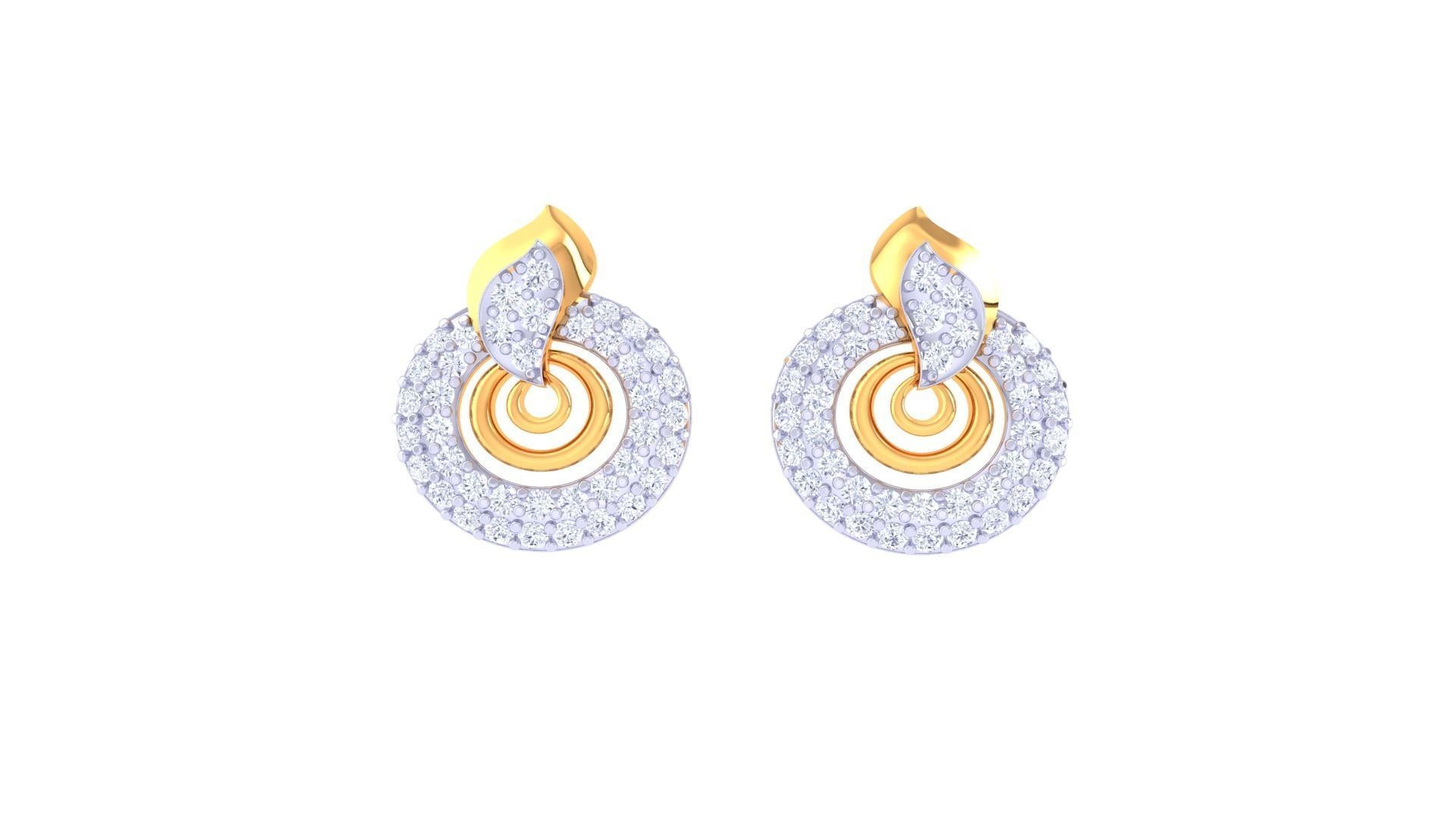 Studs Earrings - 4 3D print model_1