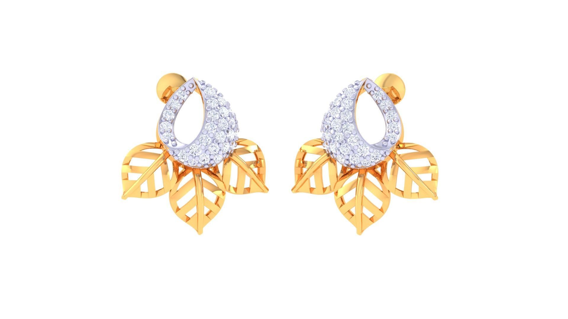Studs Earrings - 38 3D print model_1