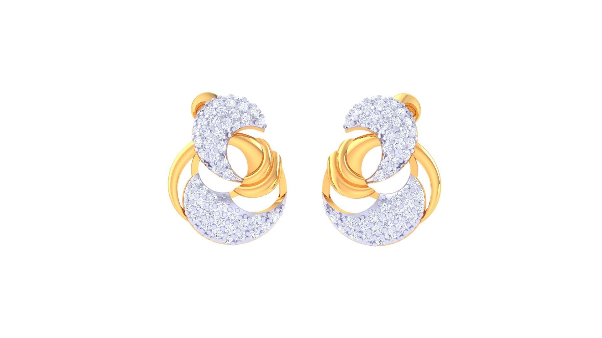 Studs Earrings - 26 3D print model_1