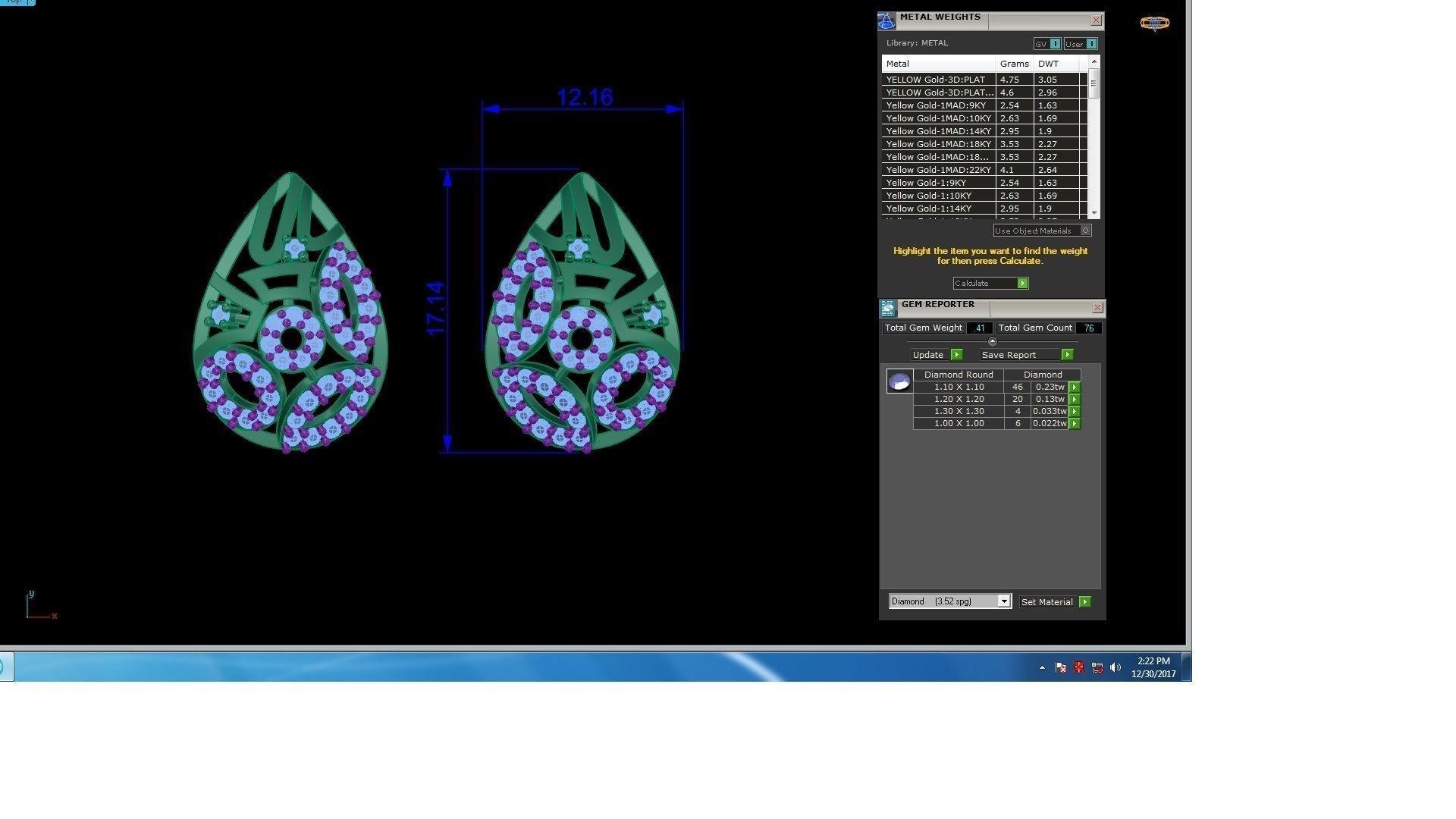 Studs Earrings - 57 3D print model_1
