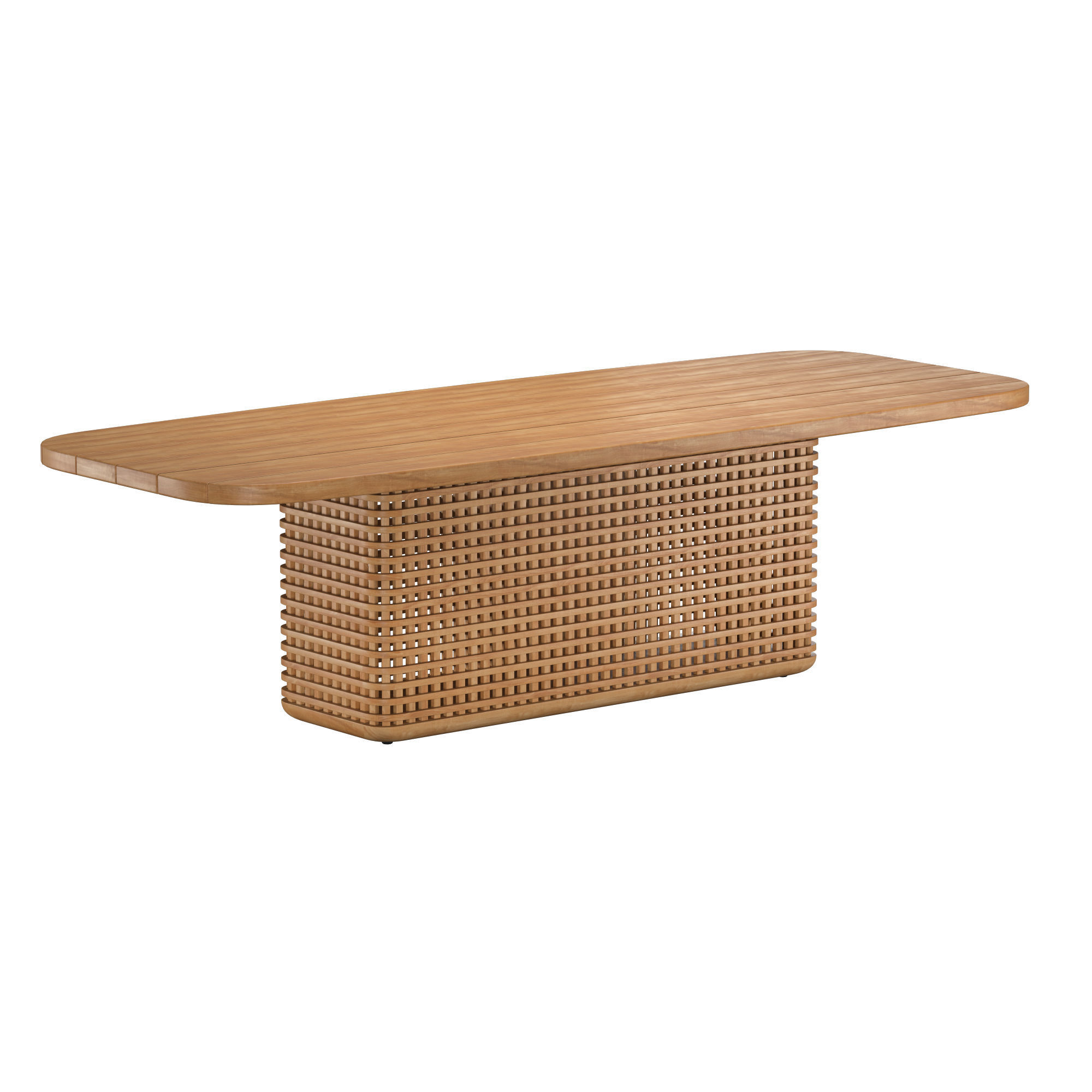 TRELICA TEAK RECTANGULAR DINING TABLE 3D model_1