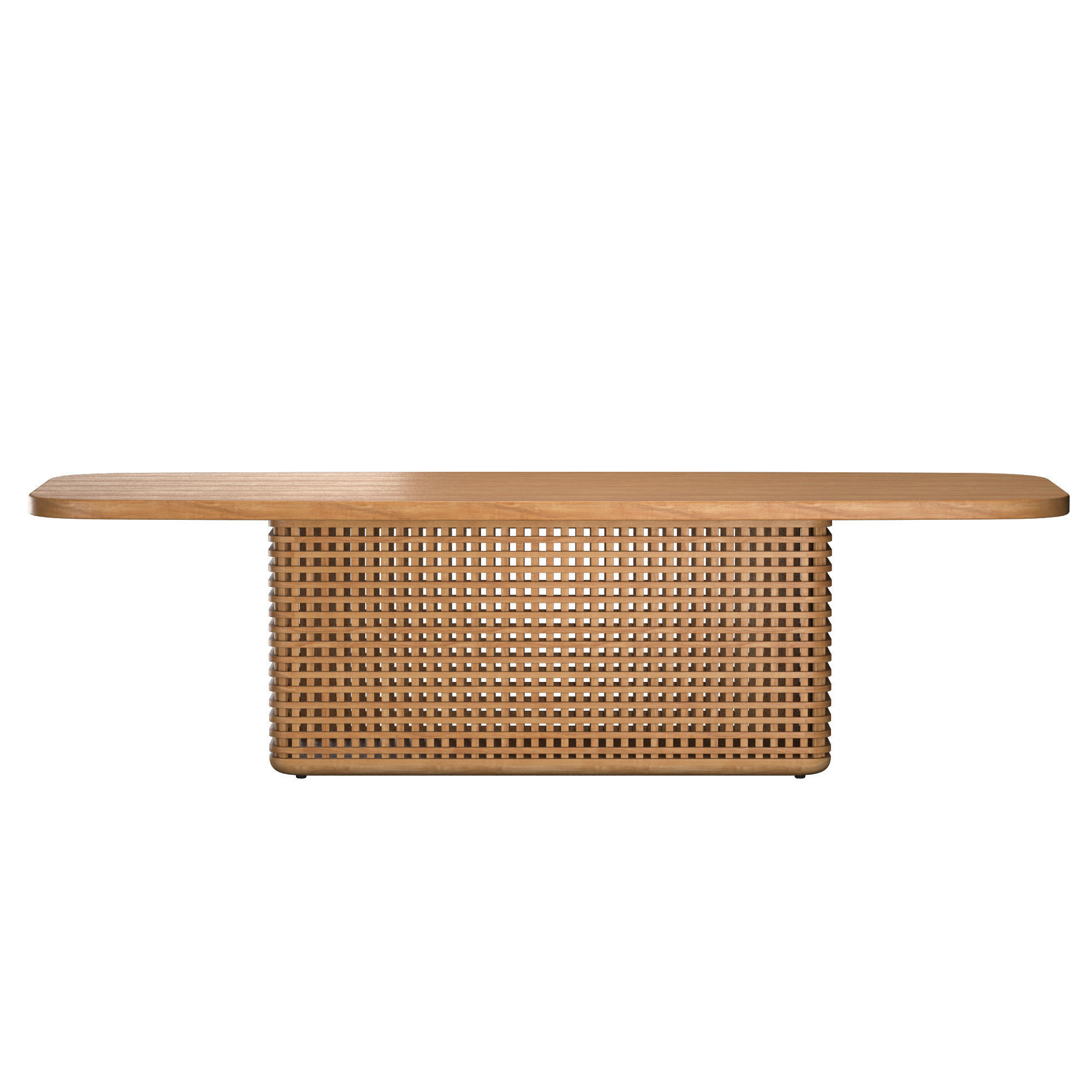 TRELICA TEAK RECTANGULAR DINING TABLE 3D model_2