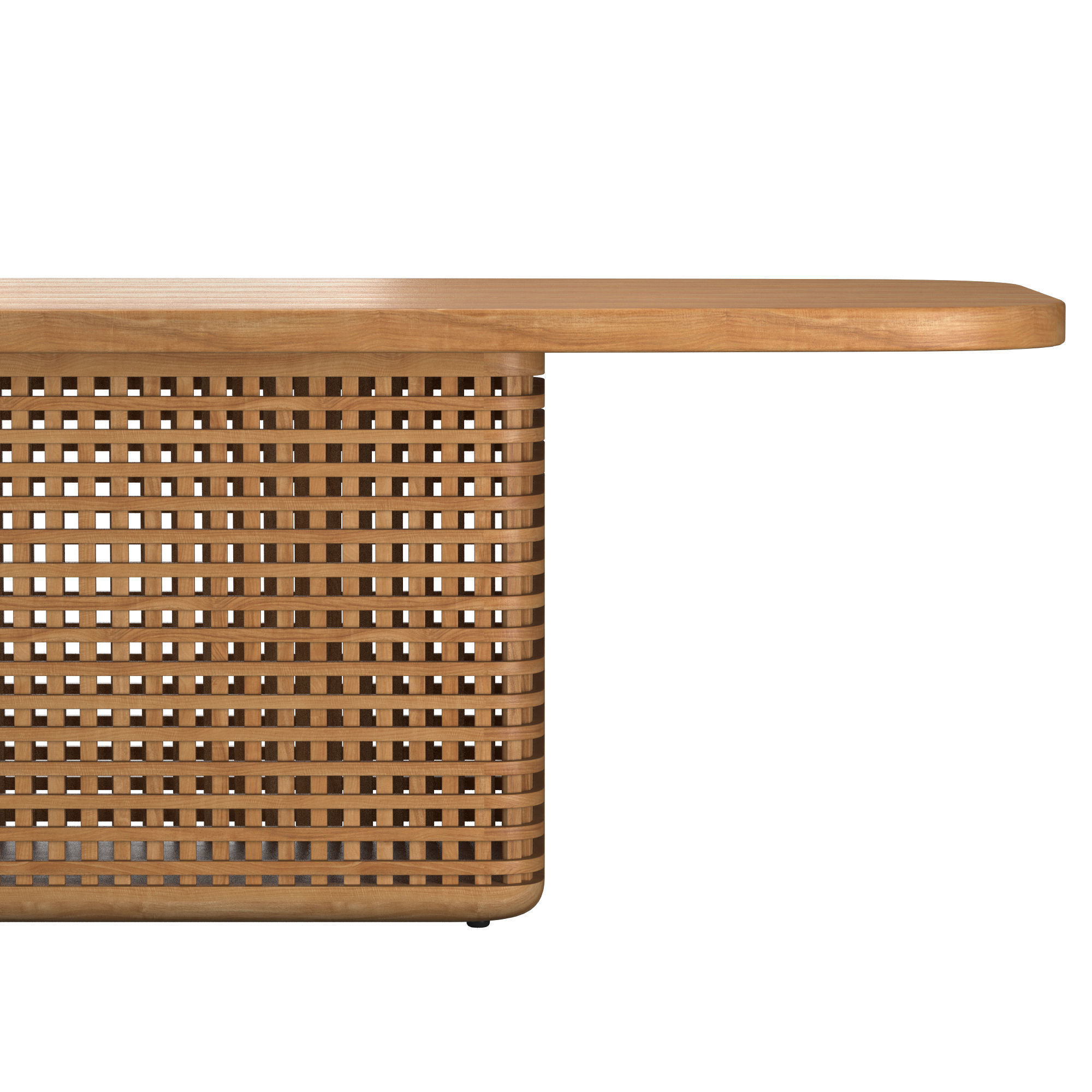 TRELICA TEAK RECTANGULAR DINING TABLE 3D model_5