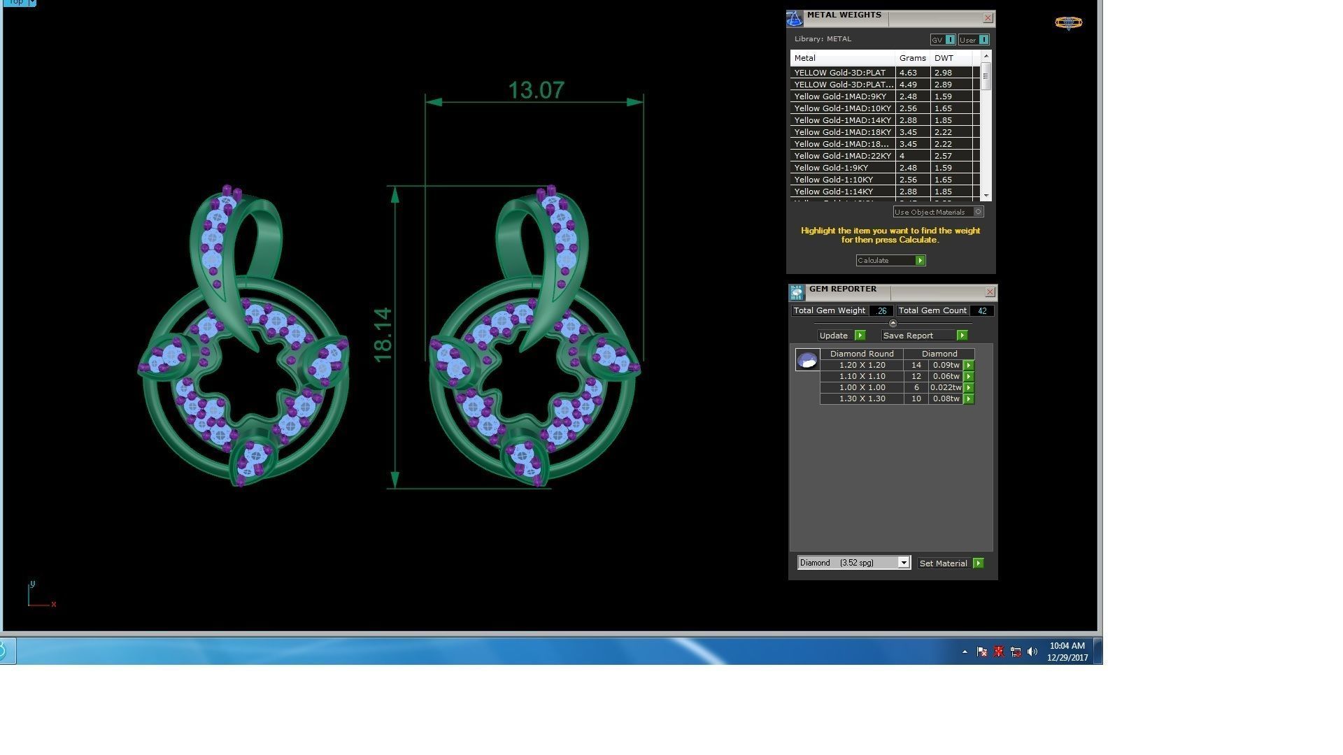 Studs Earrings - 3 3D print model_1