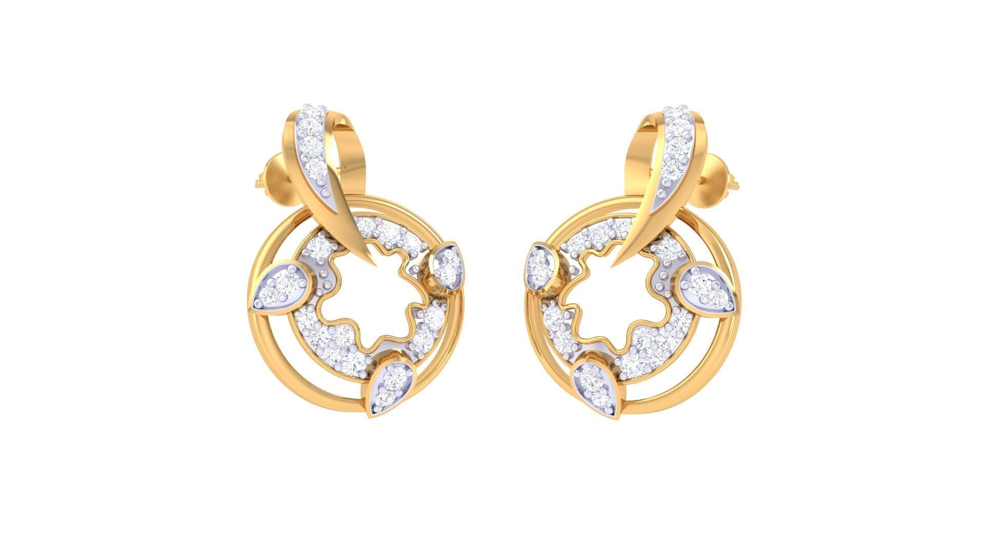 Studs Earrings - 3 3D print model_2