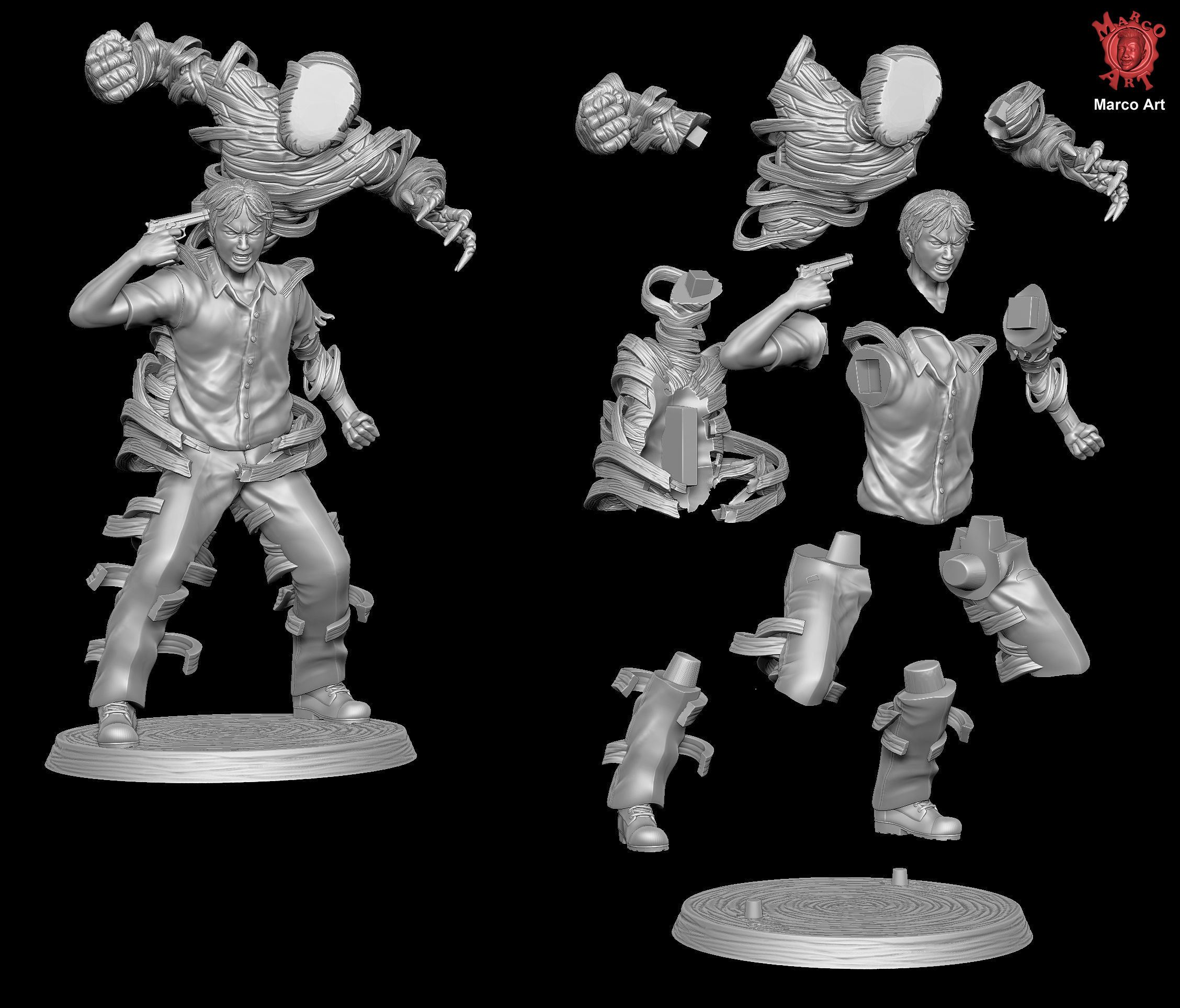 Ajin- Nagai  3D  stl file 3D print model_4