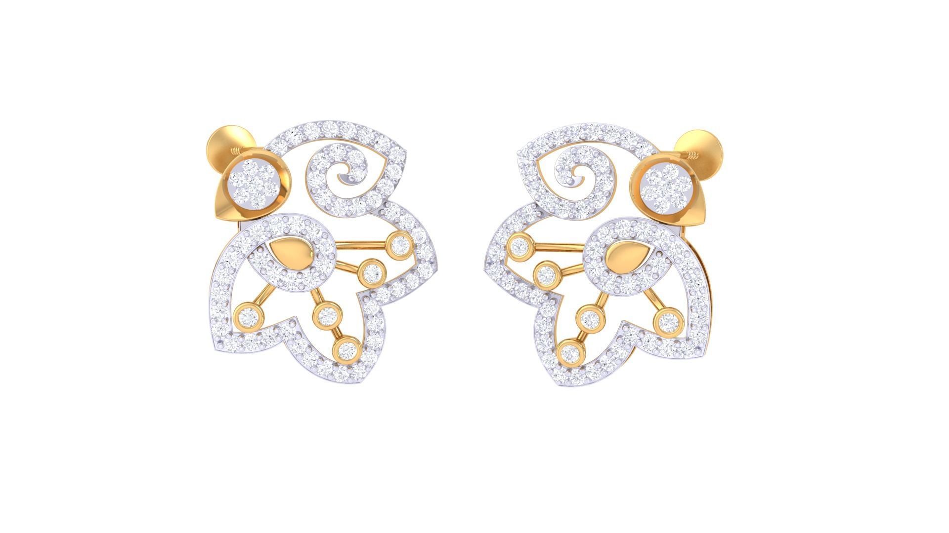 Studs Earrings - 17 3D print model_2