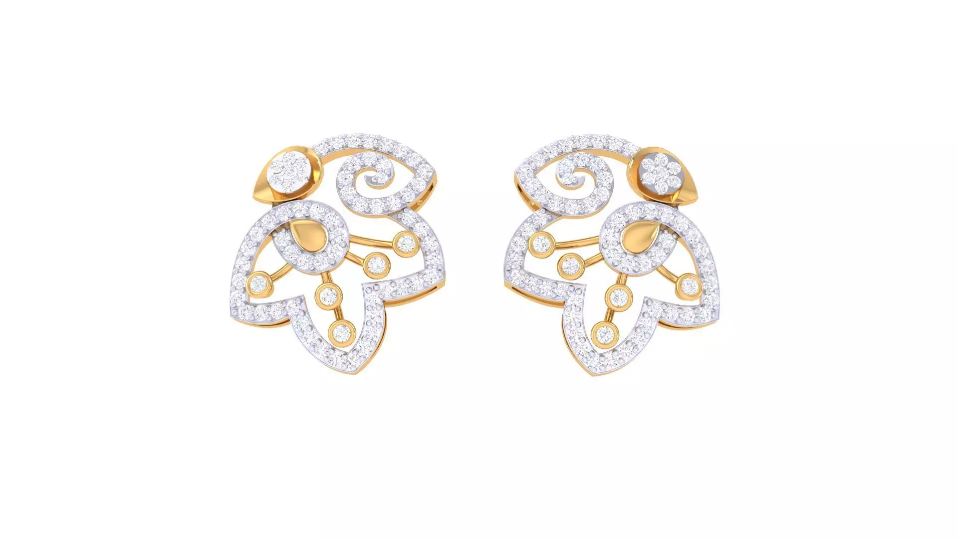 Studs Earrings - 17 3D print model_0