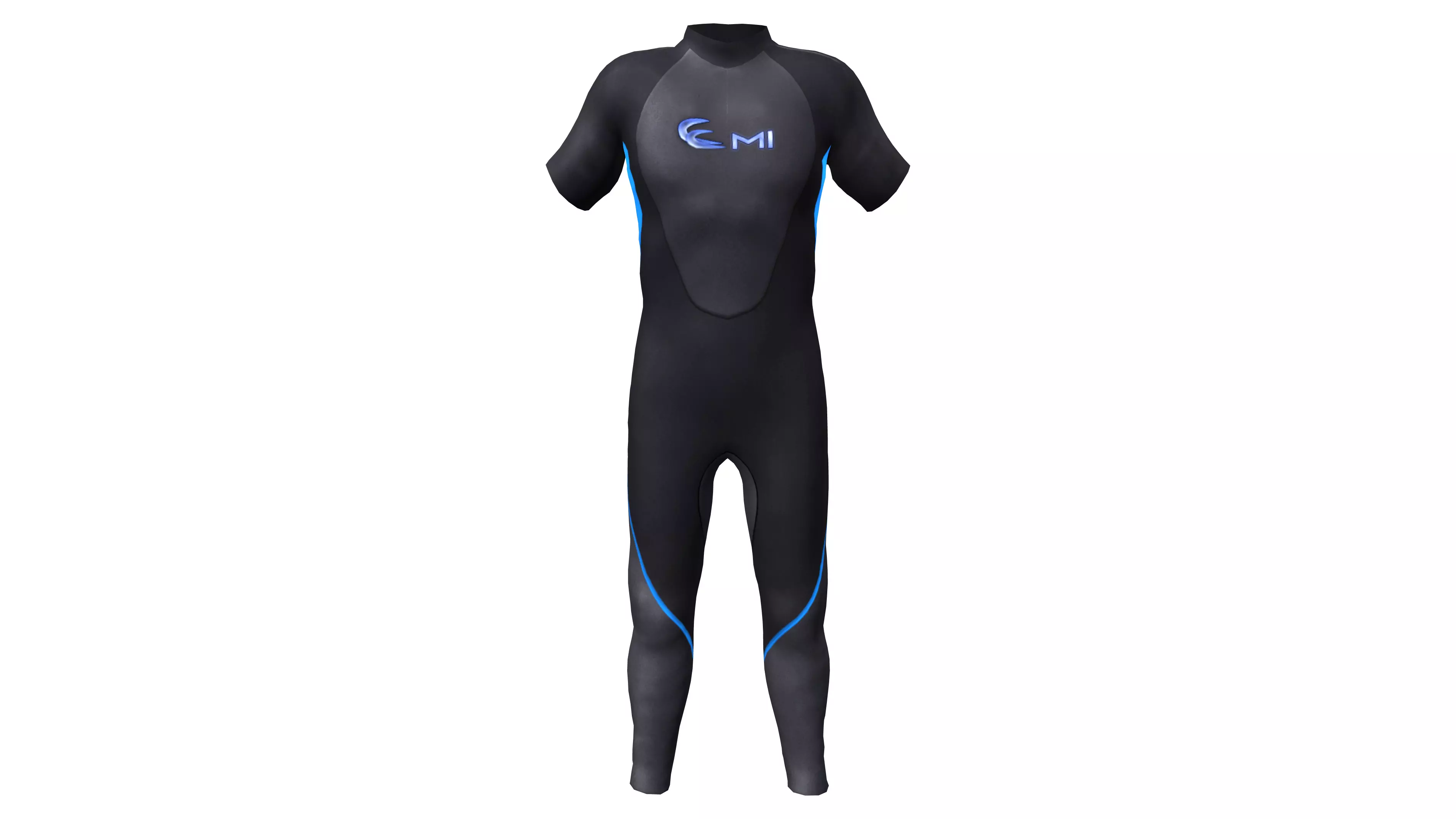 Men Wetsuit Low-poly 3D model