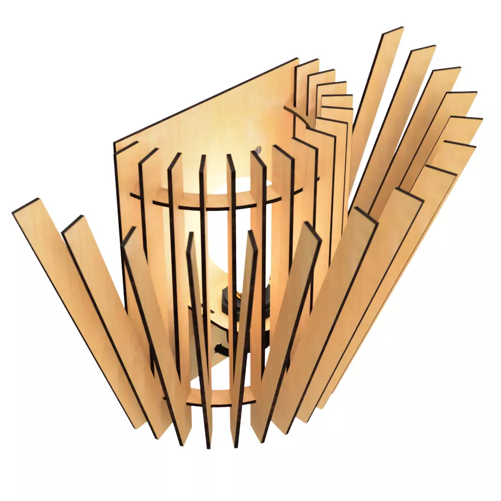 WALL LIGHT STL AND DXF FILES 4 3D print model