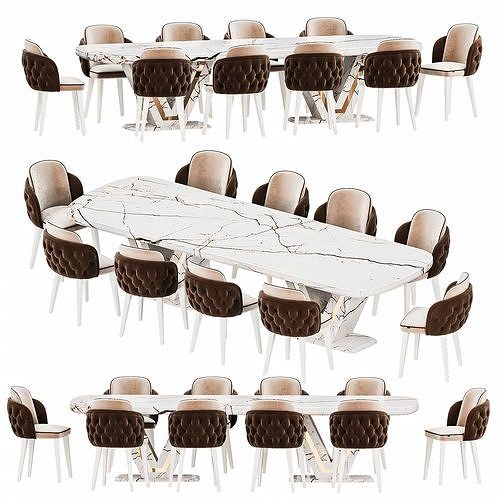 Dining Chair By Honor Furniture 3D model 5