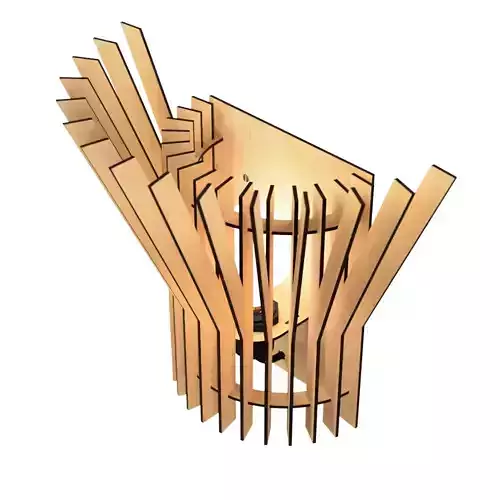 WALL LIGHT STL AND DXF FILES 5 3D print model
