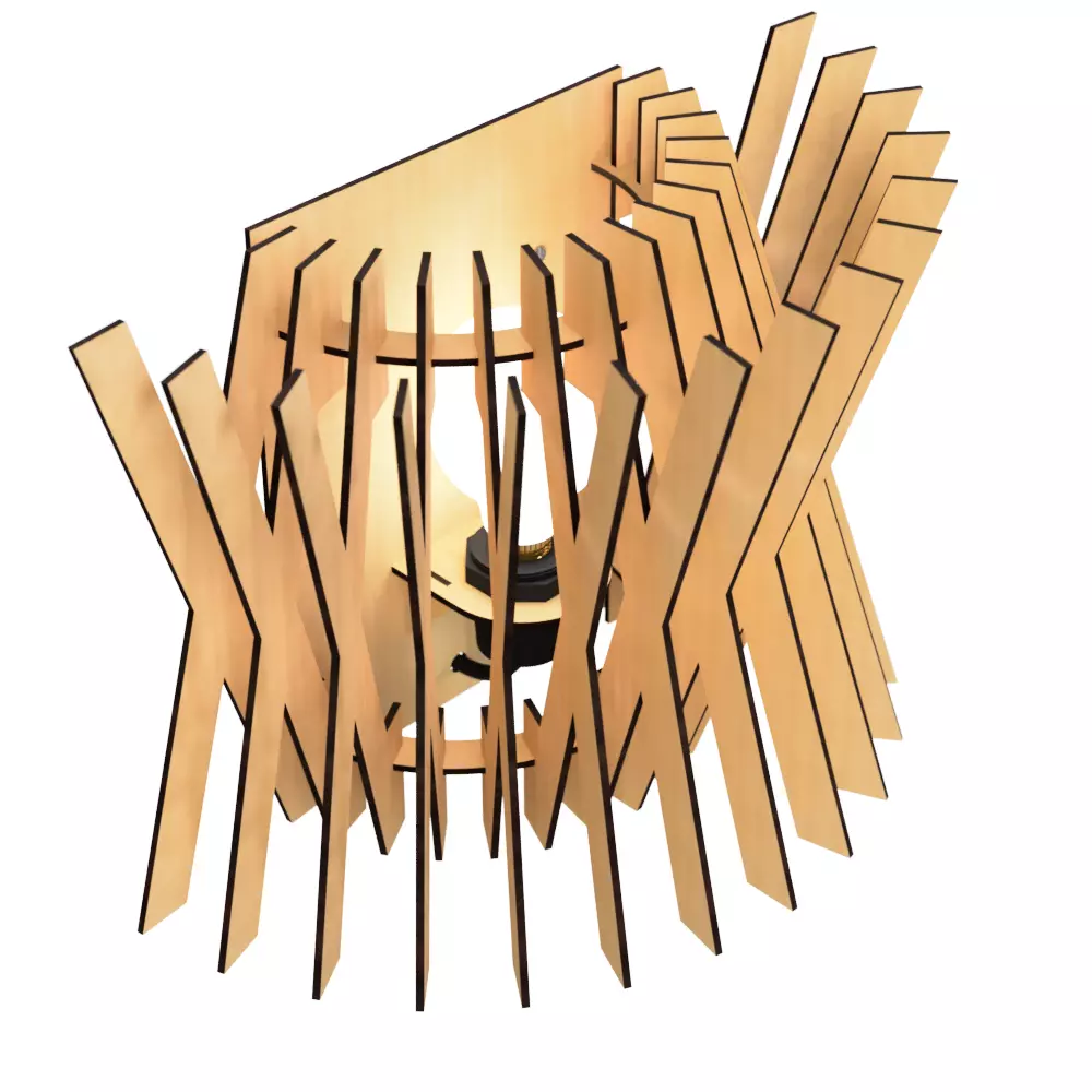 WALL LIGHT STL AND DXF FILES 7 3D print model