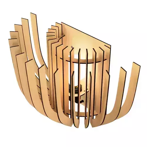 WALL LIGHT STL AND DXF FILES 8 3D print model