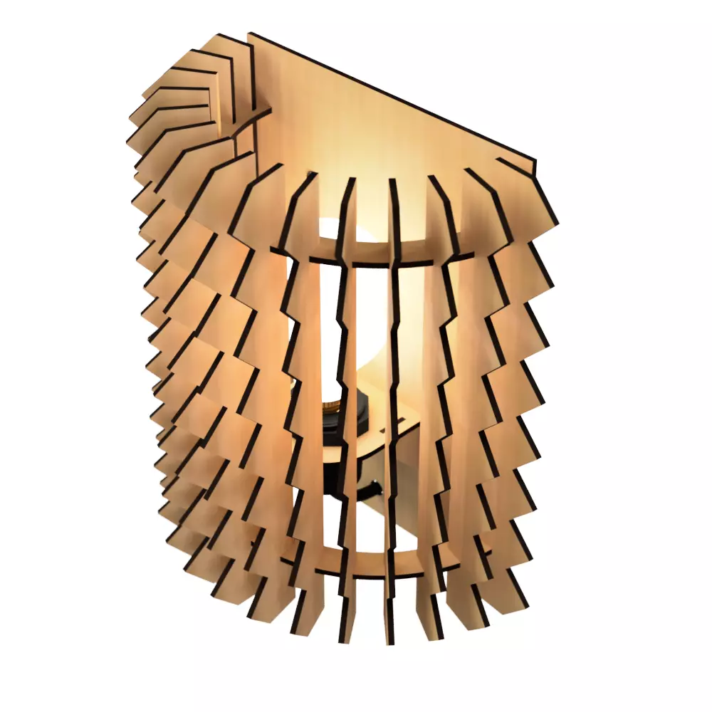 WALL LIGHT STL AND DXF FILES 9 3D print model