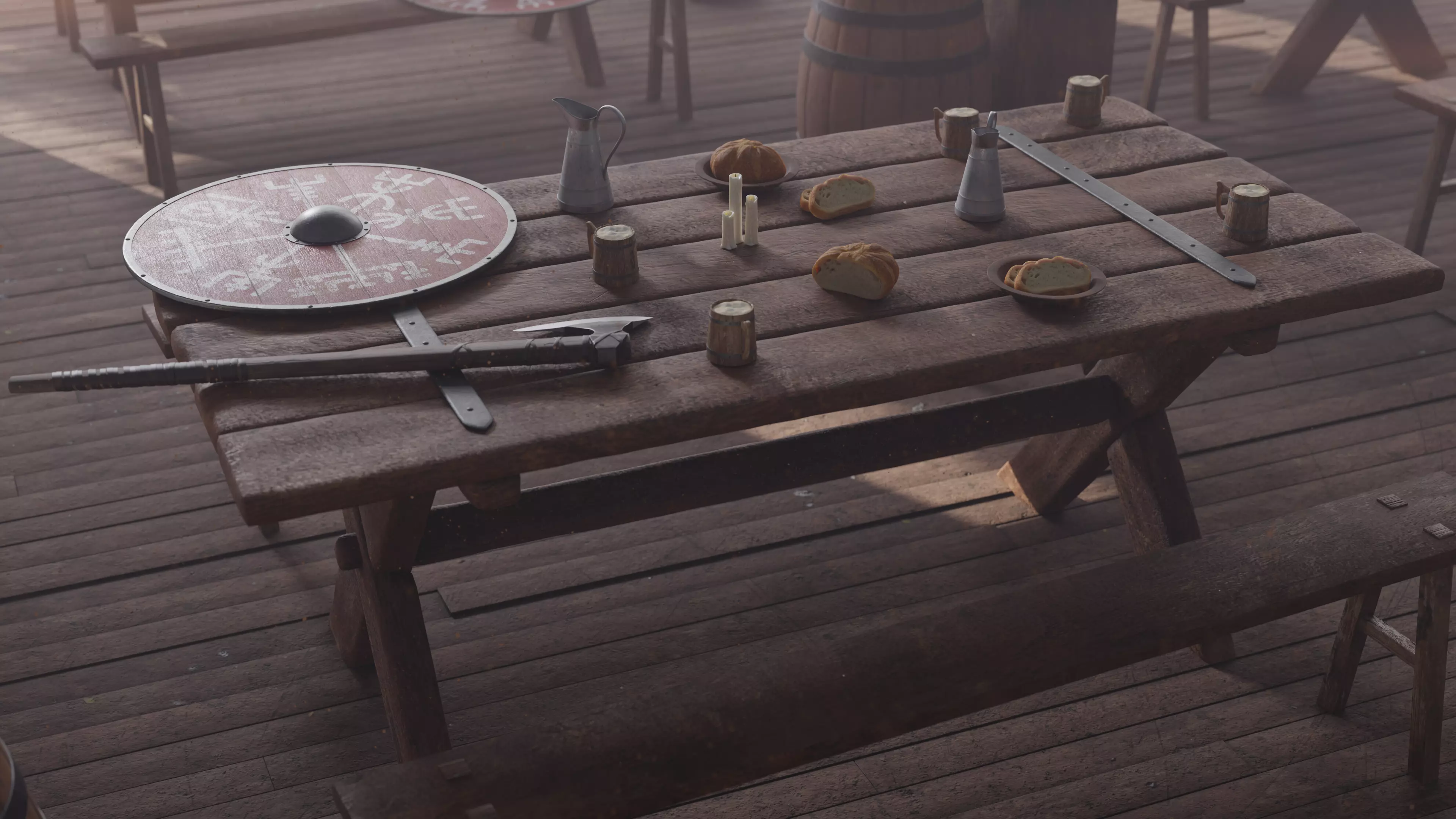 Viking Tavern 3D Model Low-poly 3D model_0