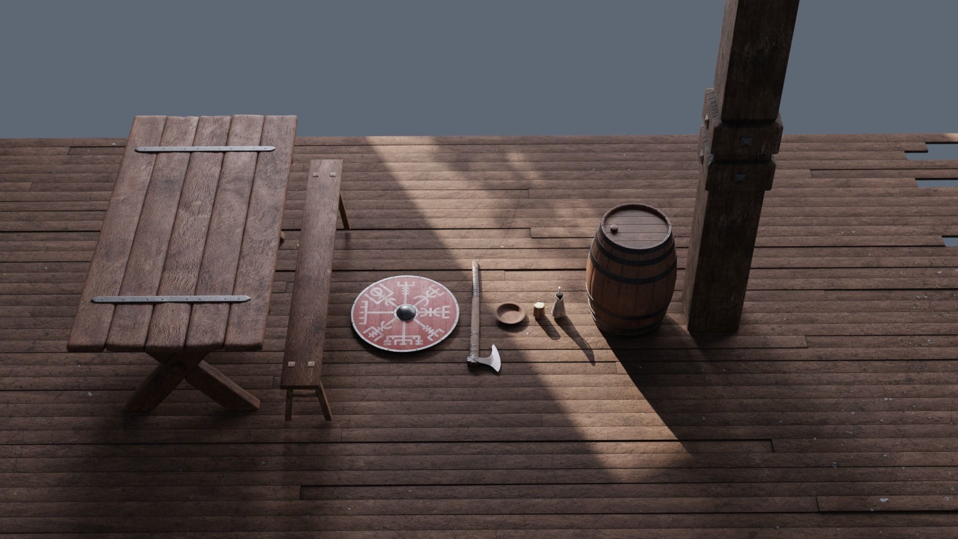 Viking Tavern 3D Model Low-poly 3D model_4