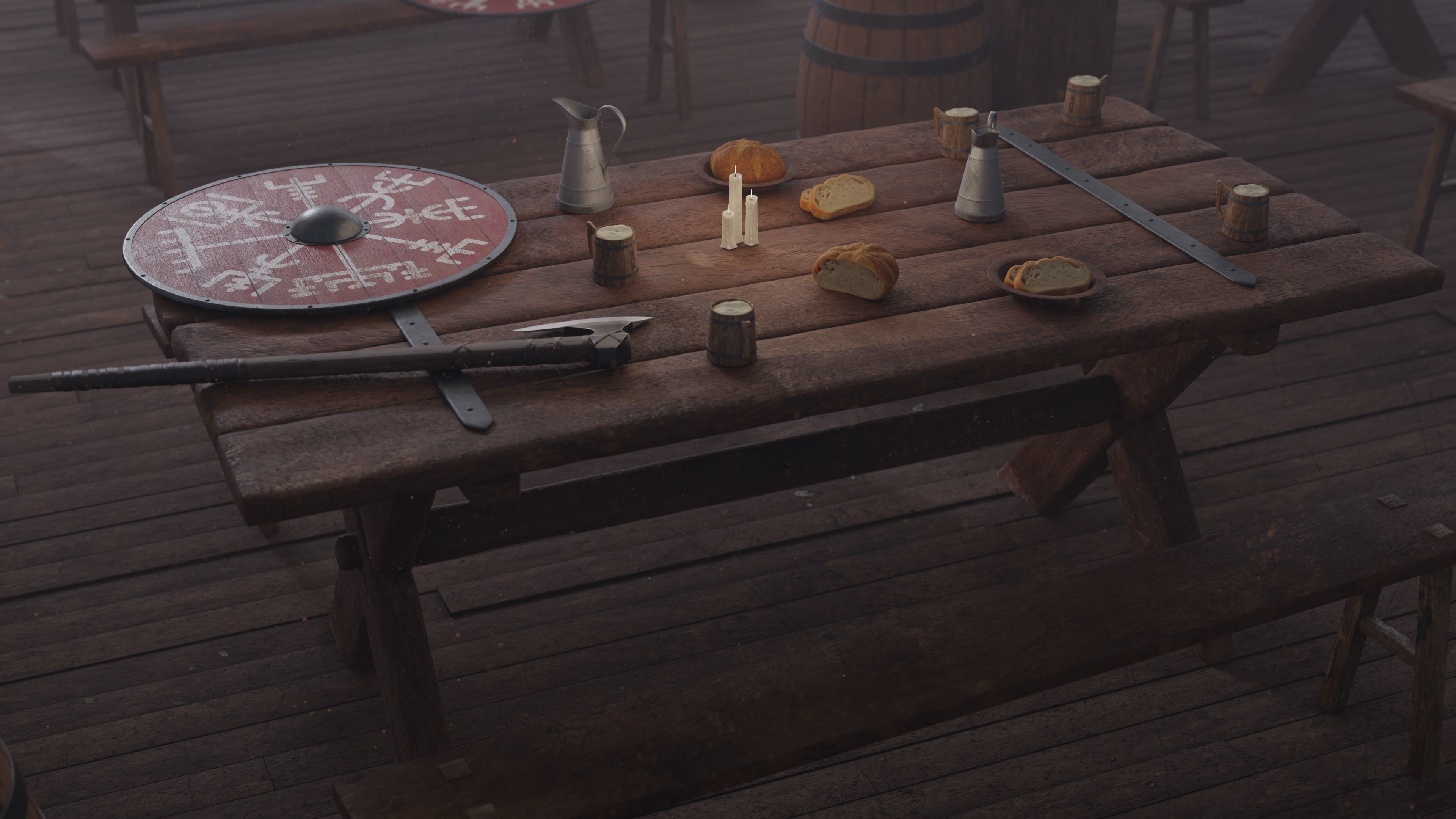Viking Tavern 3D Model Low-poly 3D model_1