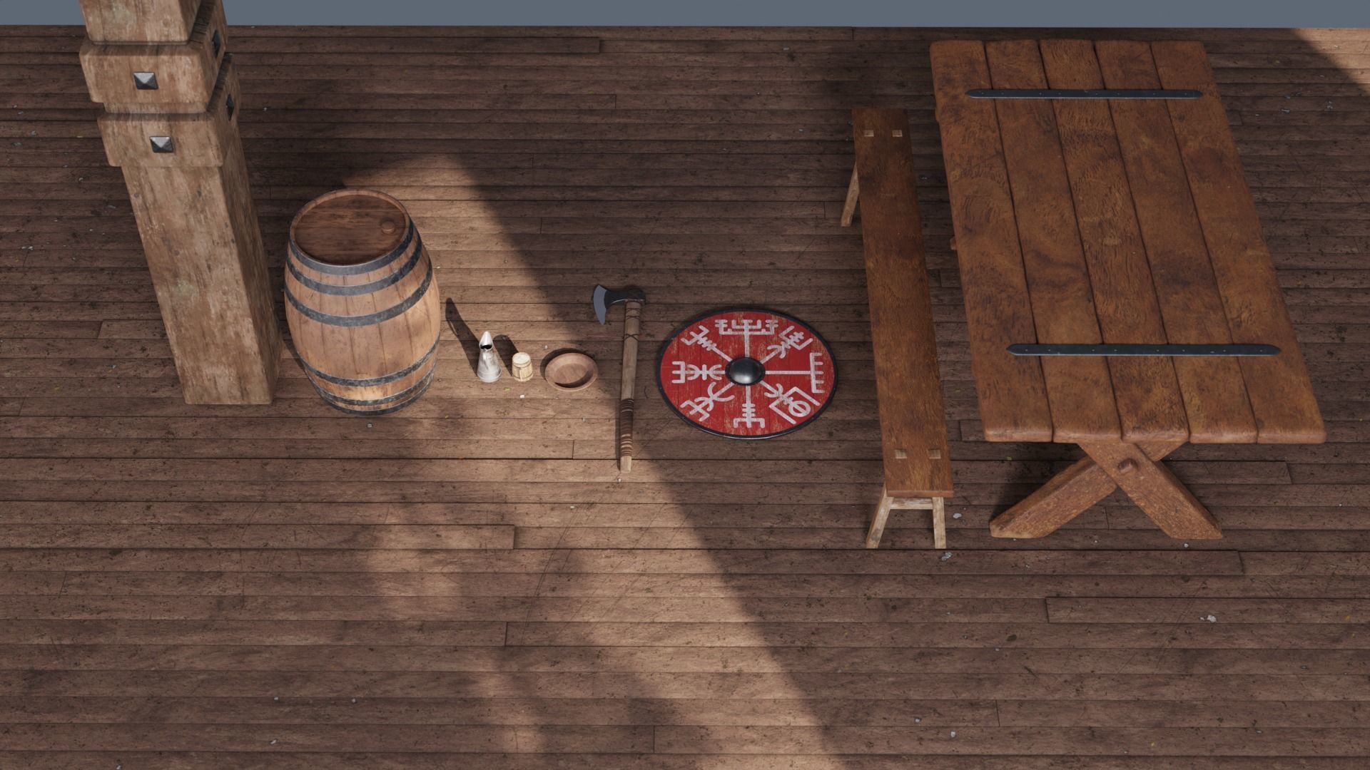 Viking Tavern 3D Model Low-poly 3D model_5