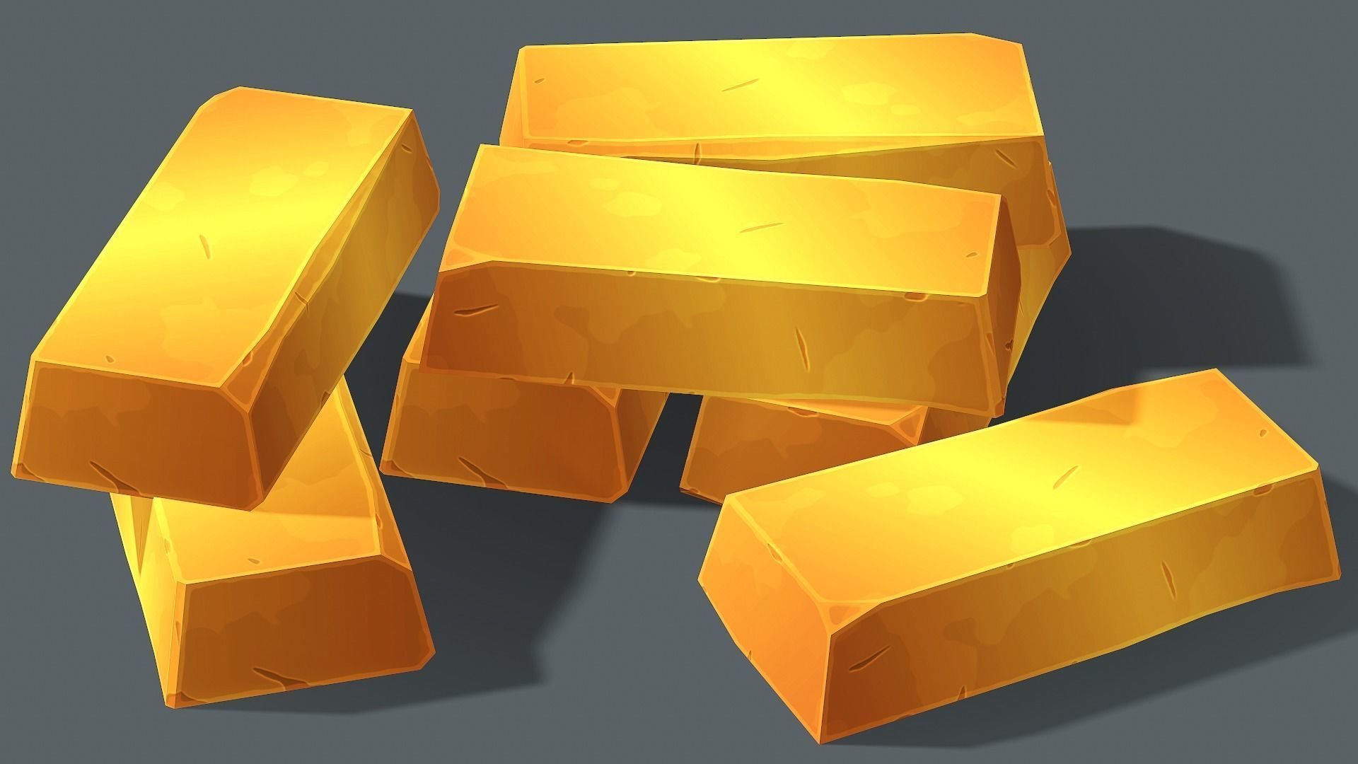 Stylized Medieval Bullion - PBR Game Ready Low-poly 3D model_10