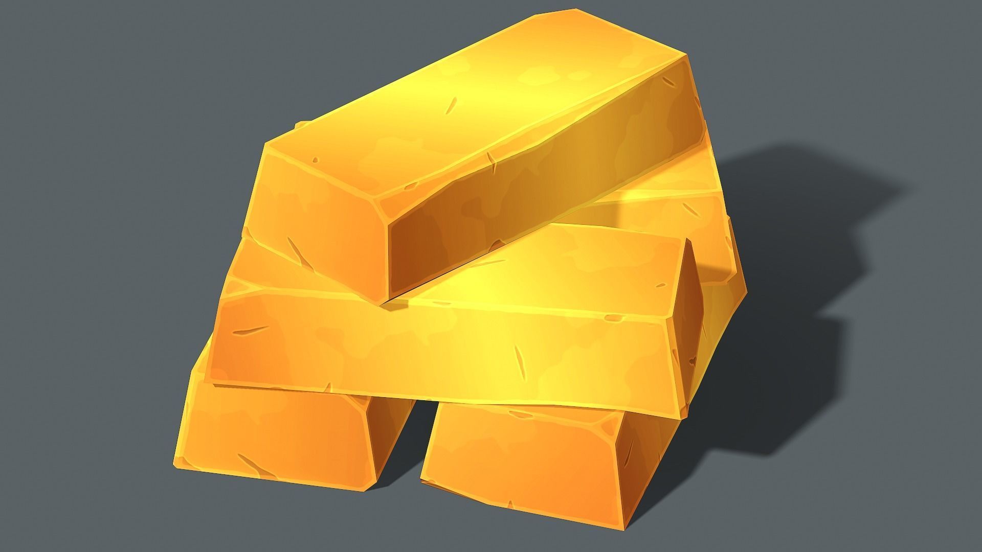 Stylized Medieval Bullion - PBR Game Ready Low-poly 3D model_9