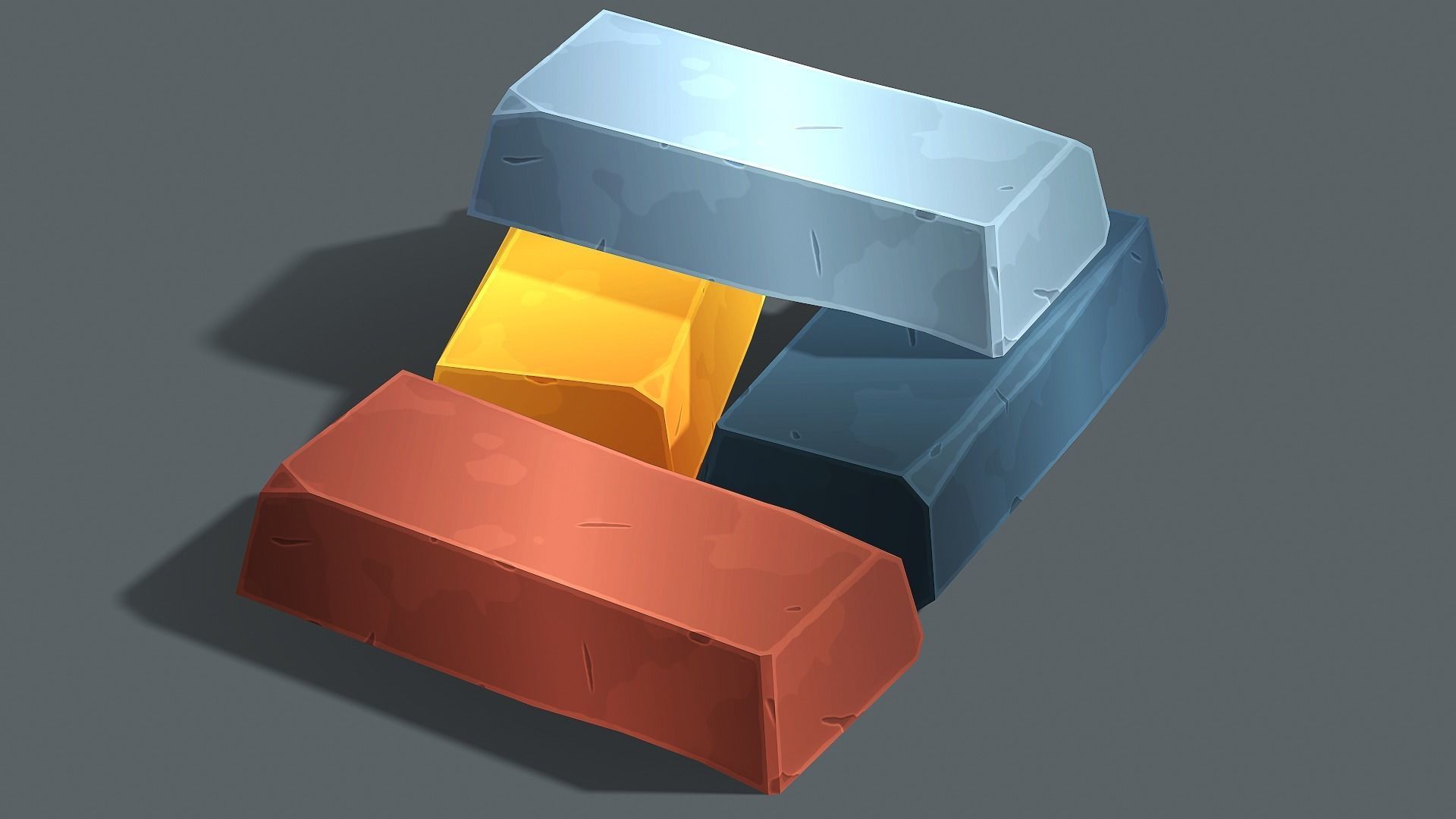 Stylized Medieval Bullion - PBR Game Ready Low-poly 3D model_1