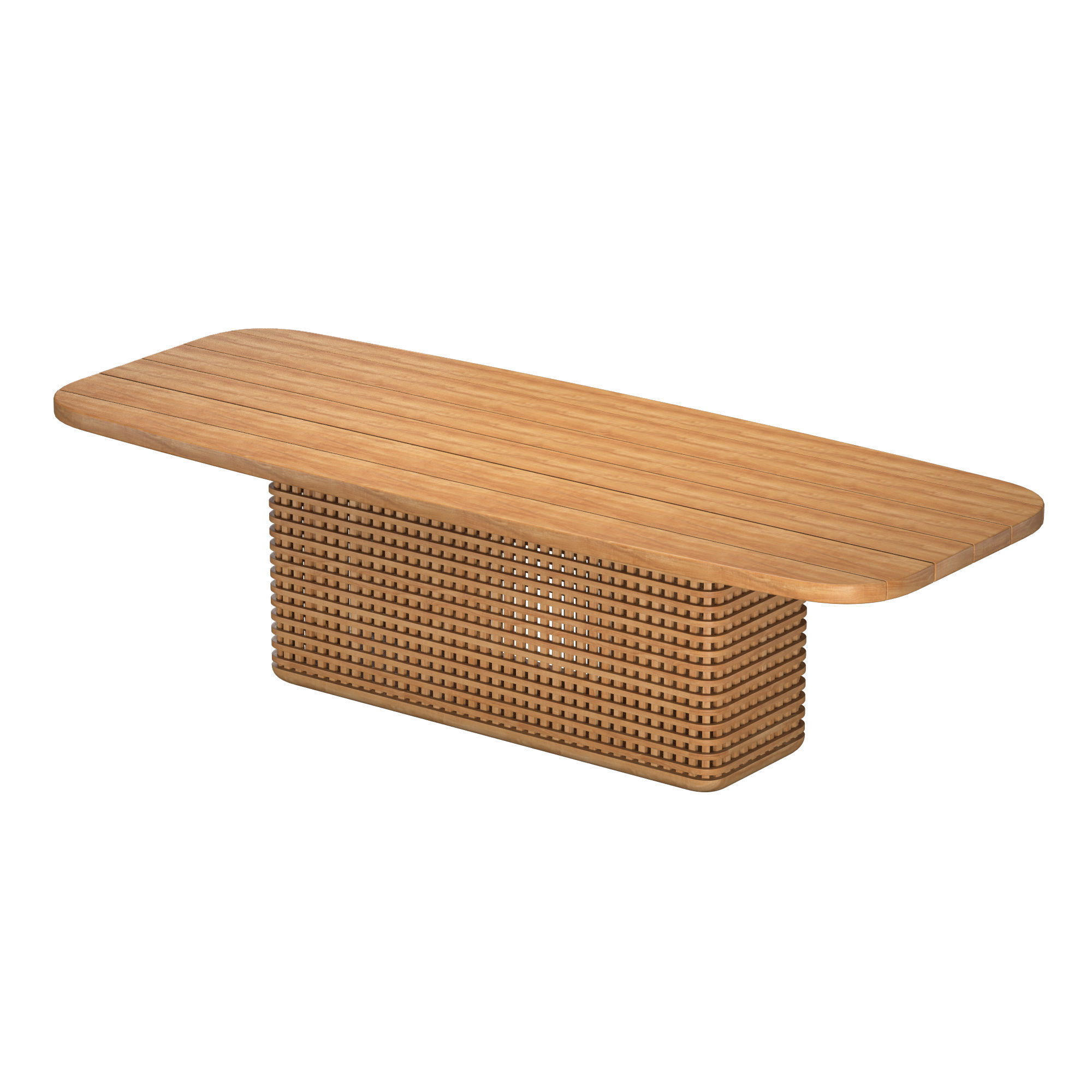 TRELICA TEAK  DINING Group 3D model_5