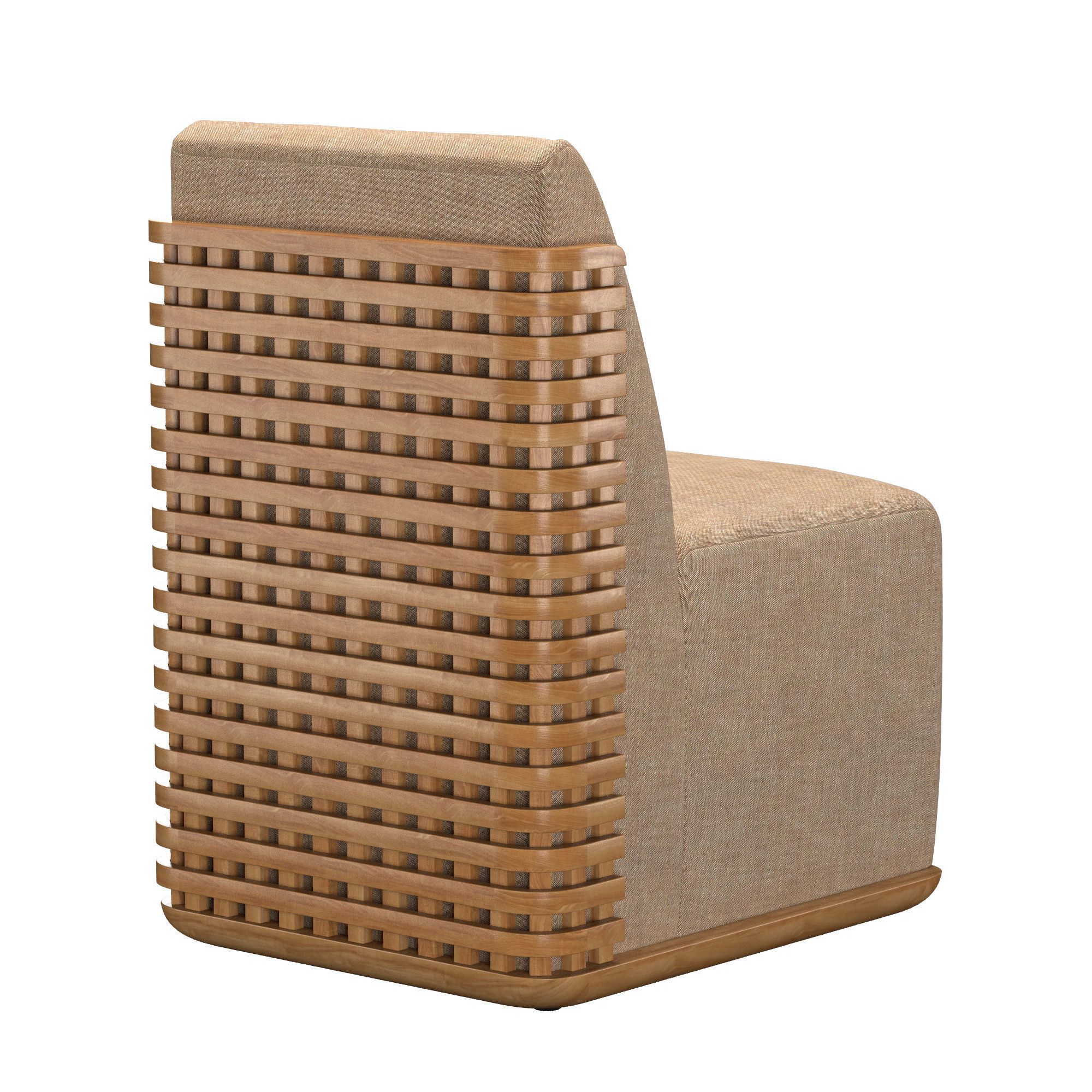 TRELICA TEAK  DINING Group 3D model_8