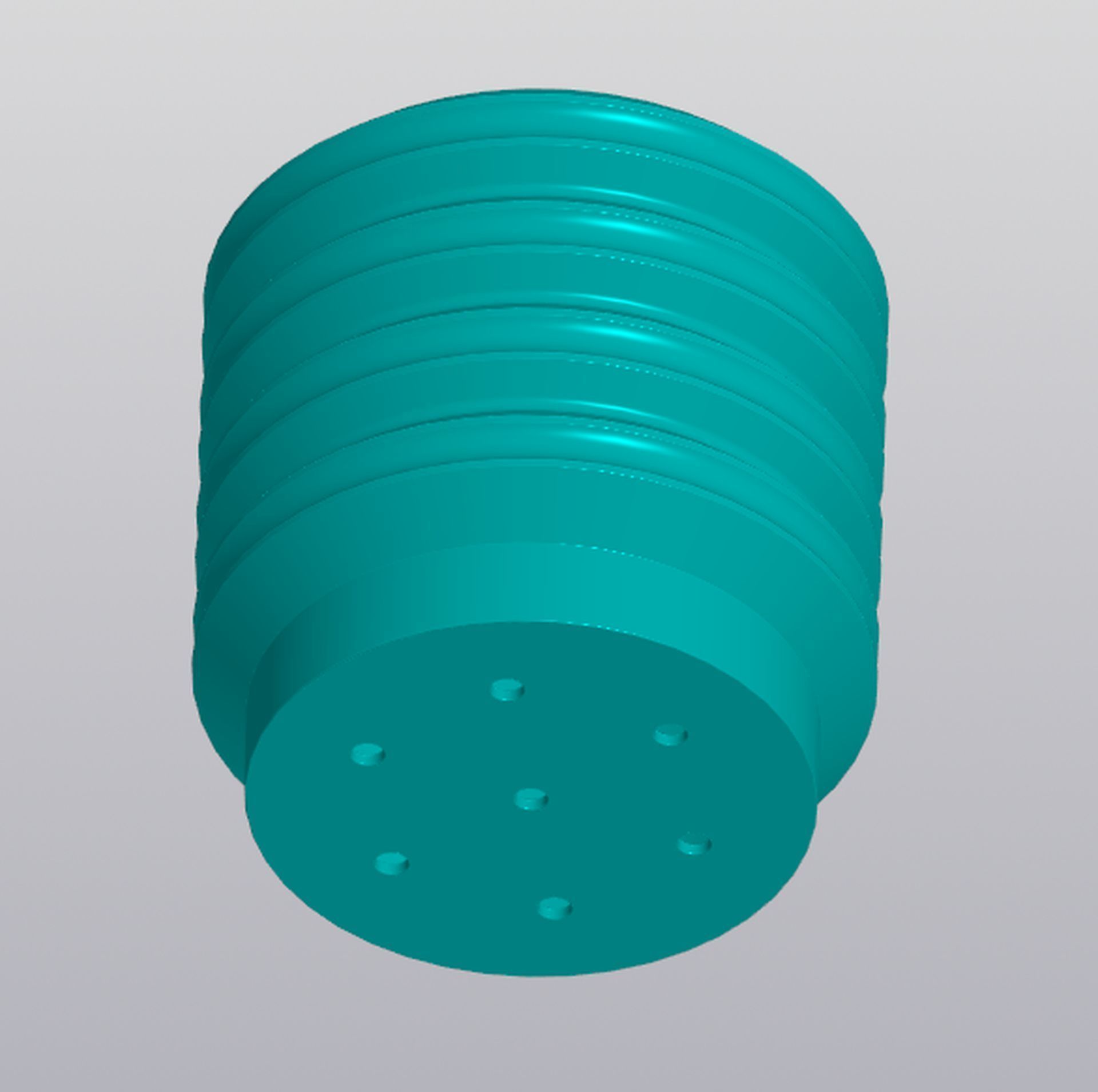 Planter Wave 3D print model_7