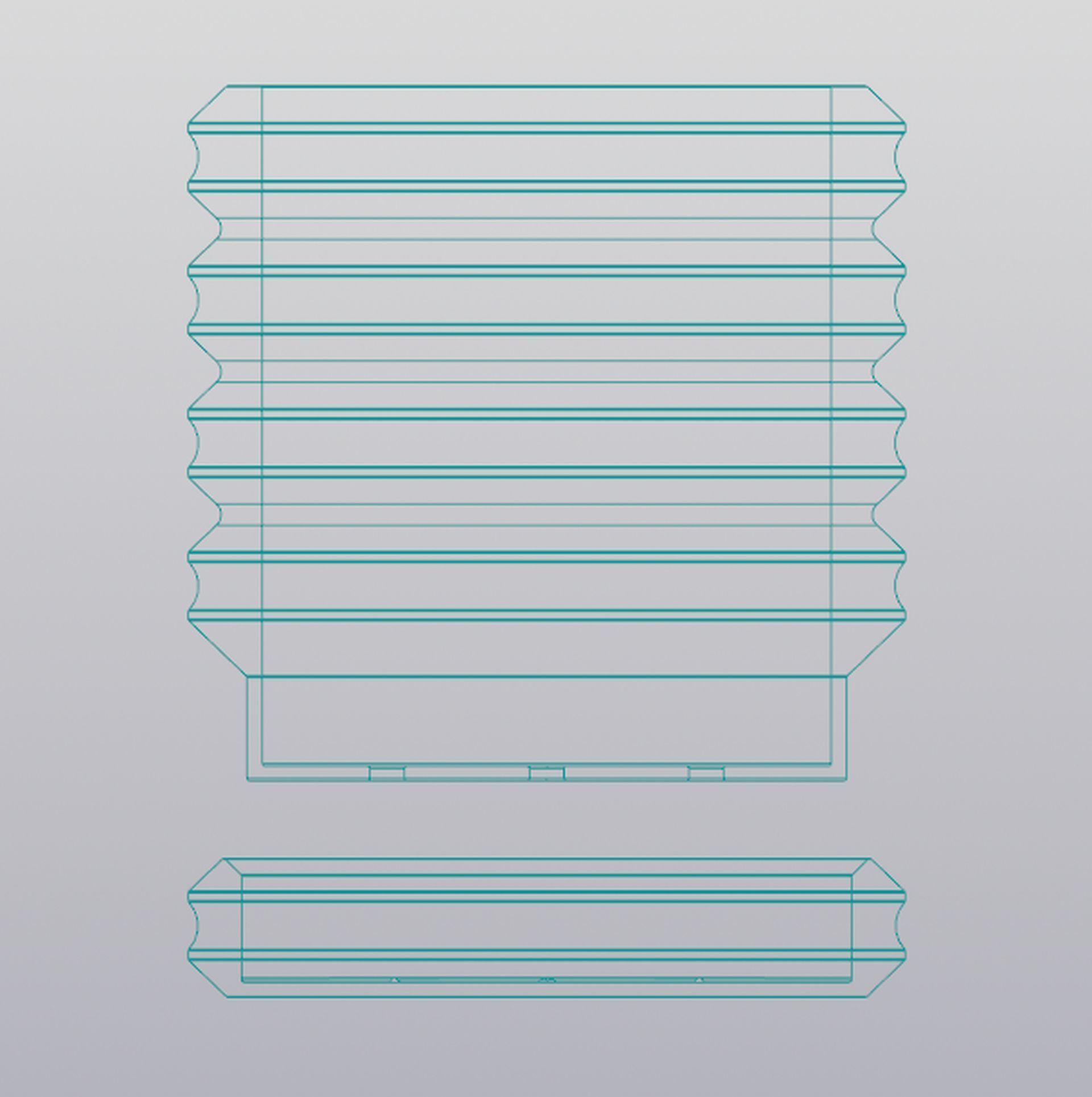 Planter Wave 3D print model_3