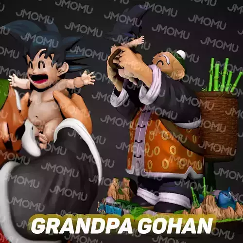 Grandpa Gohan and baby Goku 3D print model