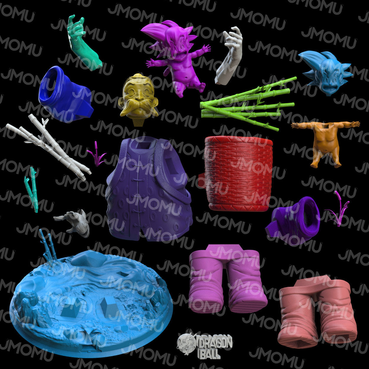 Grandpa Gohan and baby Goku 3D print model_2