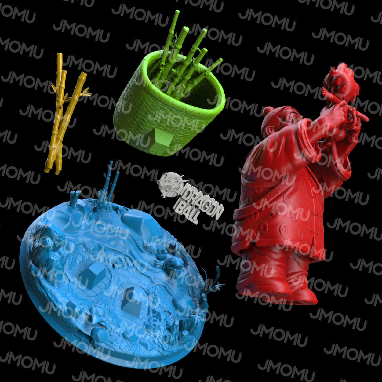 Grandpa Gohan and baby Goku 3D print model_1