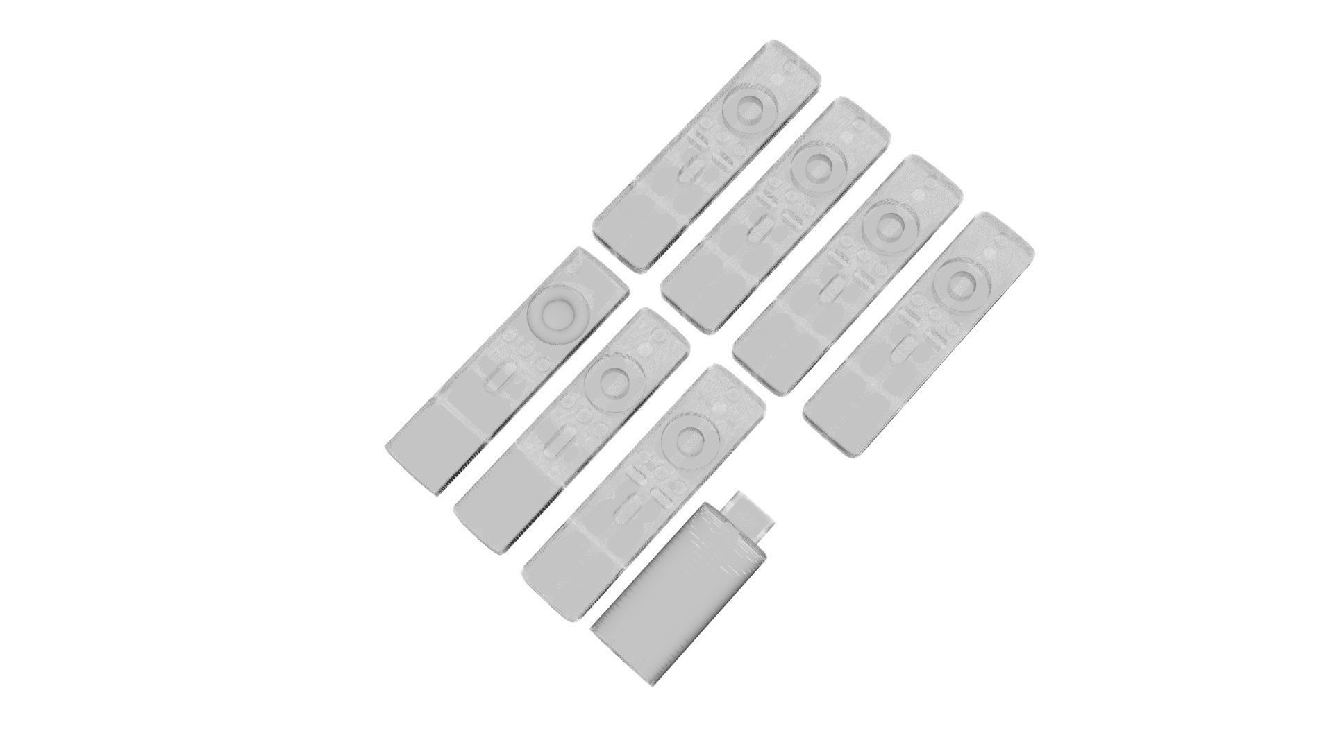 Xiaomi TV Box Remote Controls Set 3D model_24