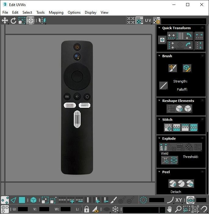 Xiaomi TV Box Remote Controls Set 3D model_65