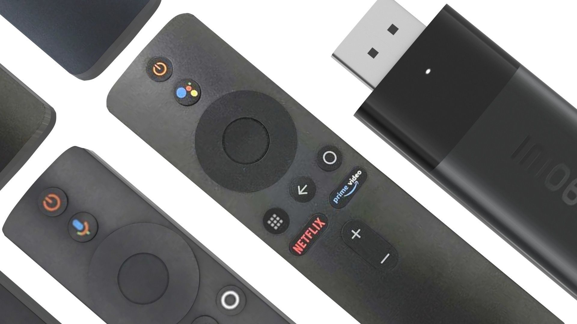 Xiaomi TV Box Remote Controls Set 3D model_14