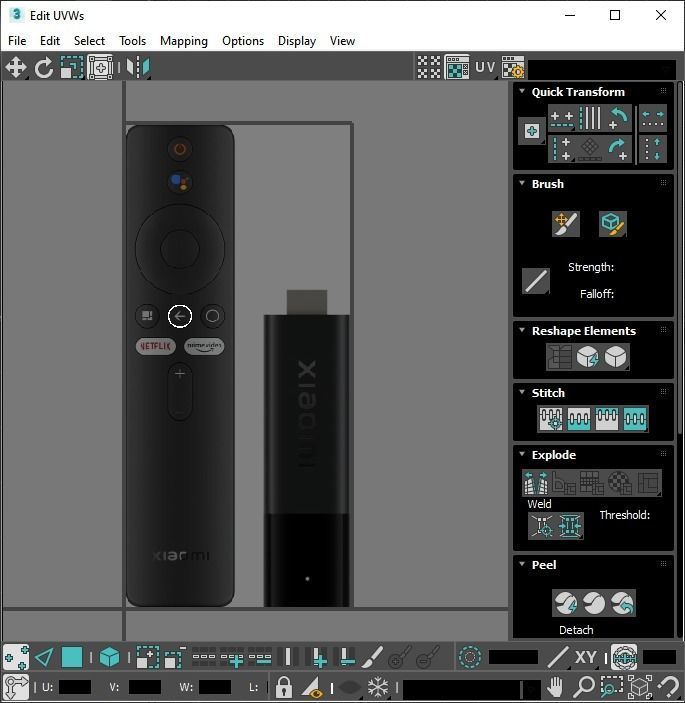 Xiaomi TV Box Remote Controls Set 3D model_107