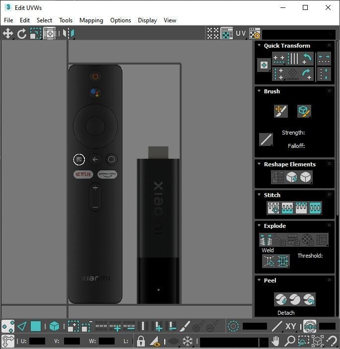 Xiaomi TV Box Remote Controls Set 3D model_98