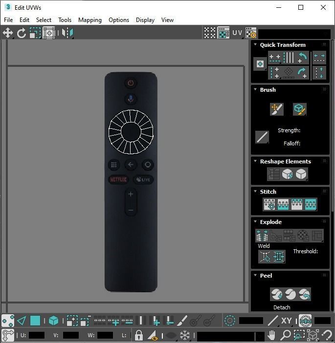 Xiaomi TV Box Remote Controls Set 3D model_75