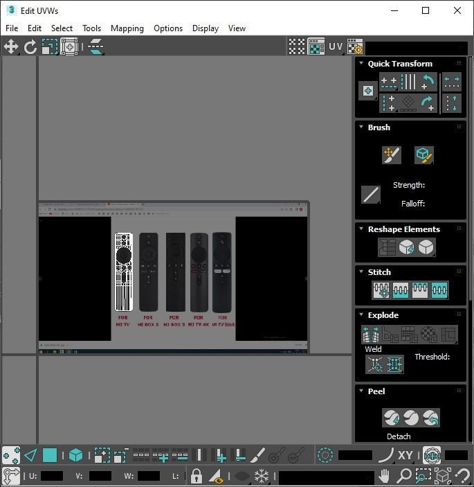 Xiaomi TV Box Remote Controls Set 3D model_105
